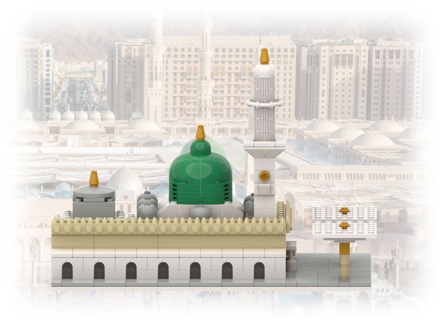 Lego style Islamic Building Block set of Masjid An Nabawi / Nabwi