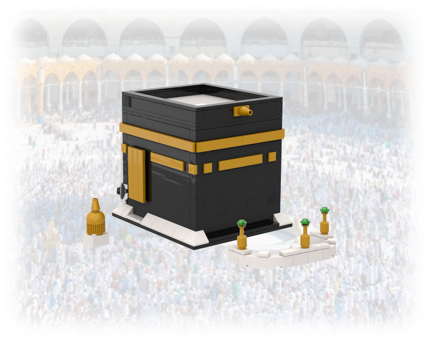 Lego style Islamic Building Block Set of the Holy Kaaba